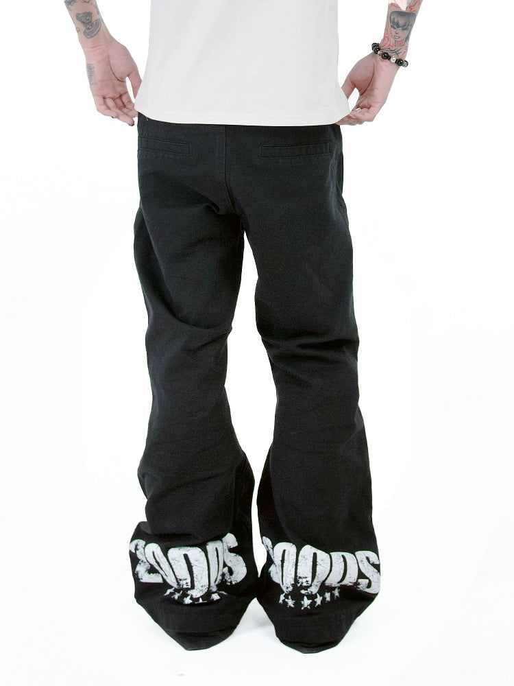 【25s Aug.】Curved Blade Double-Cuff Buttoned Canvas Pants
