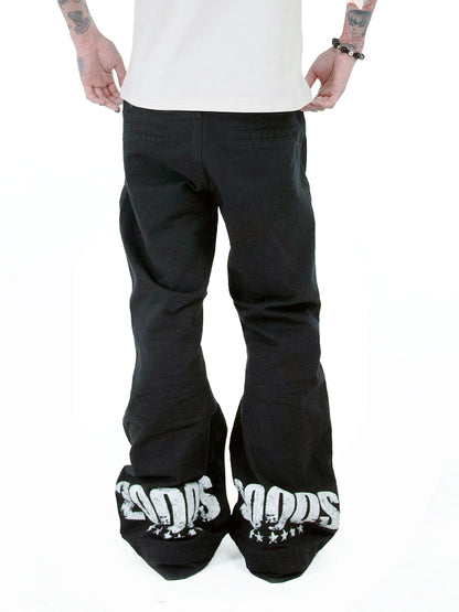 【25s Aug.】Curved Blade Double-Cuff Buttoned Canvas Pants
