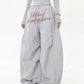 【25s Jul.】Lettering Embroidered Pleated Paratrooper Overalls