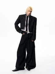 【25s Oct.】Sequined Chanel-style Stand-up Collar Jacket