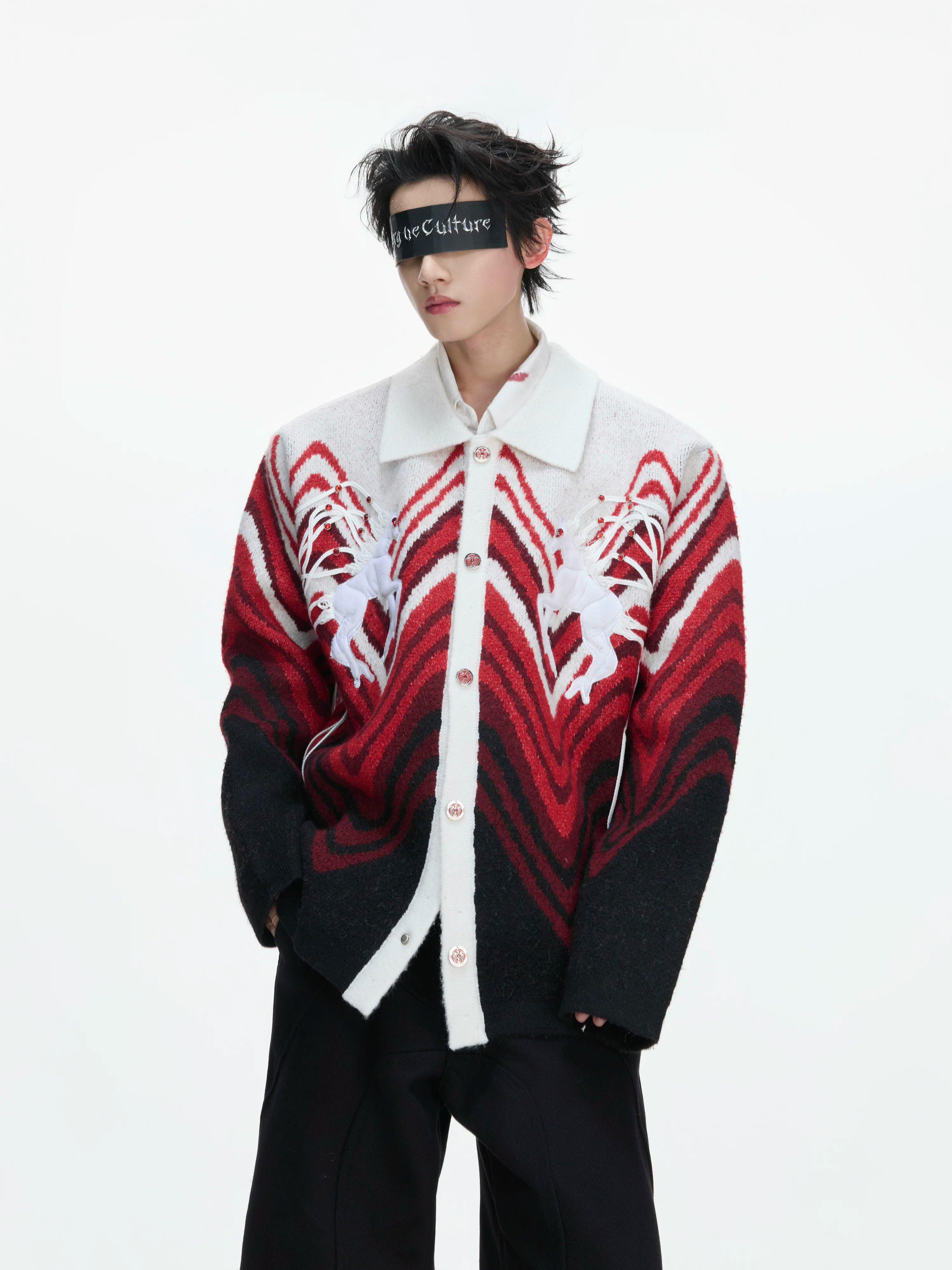 【26s Jan.】Gradient Color-blocked Knit Cardigan