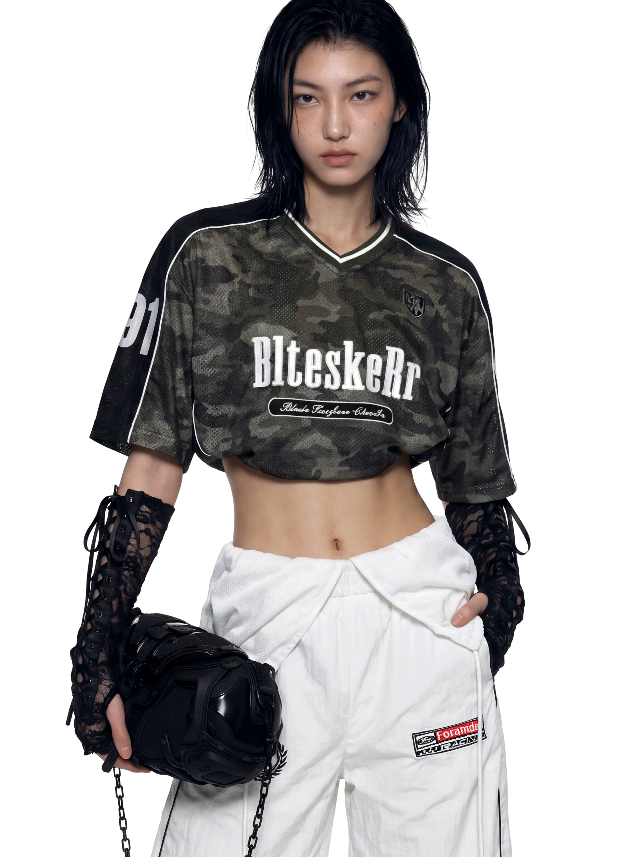 Camo Panel Jersey Street Tee