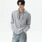 【25s Sep.】Cleanfit Drawstring Striped Shirt