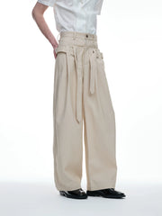 Wide-Leg Pleated Kendo Trousers