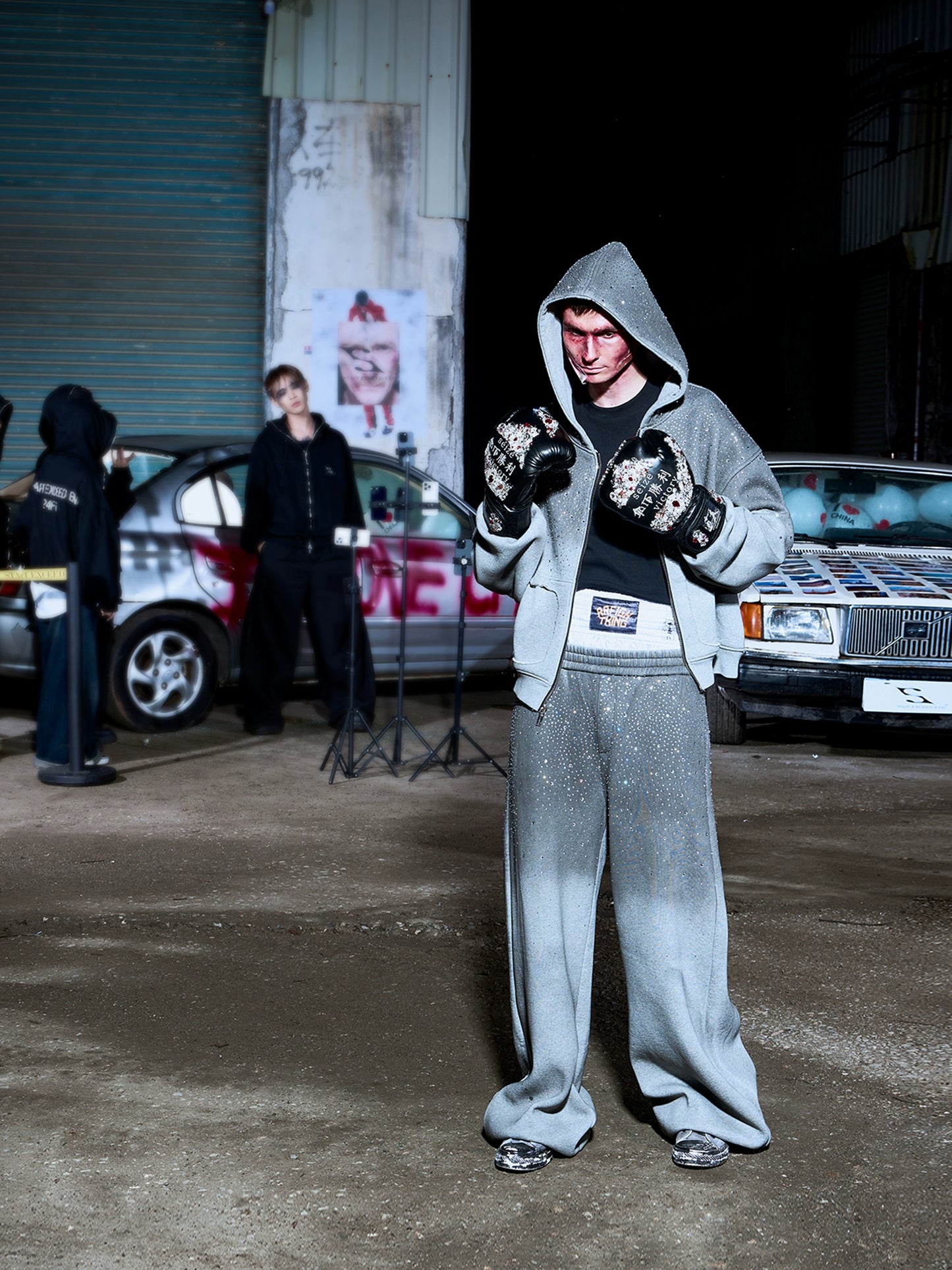 【25s Nov.】Stellar Rhinestone Thick Hooded Sweatshirt/Pants