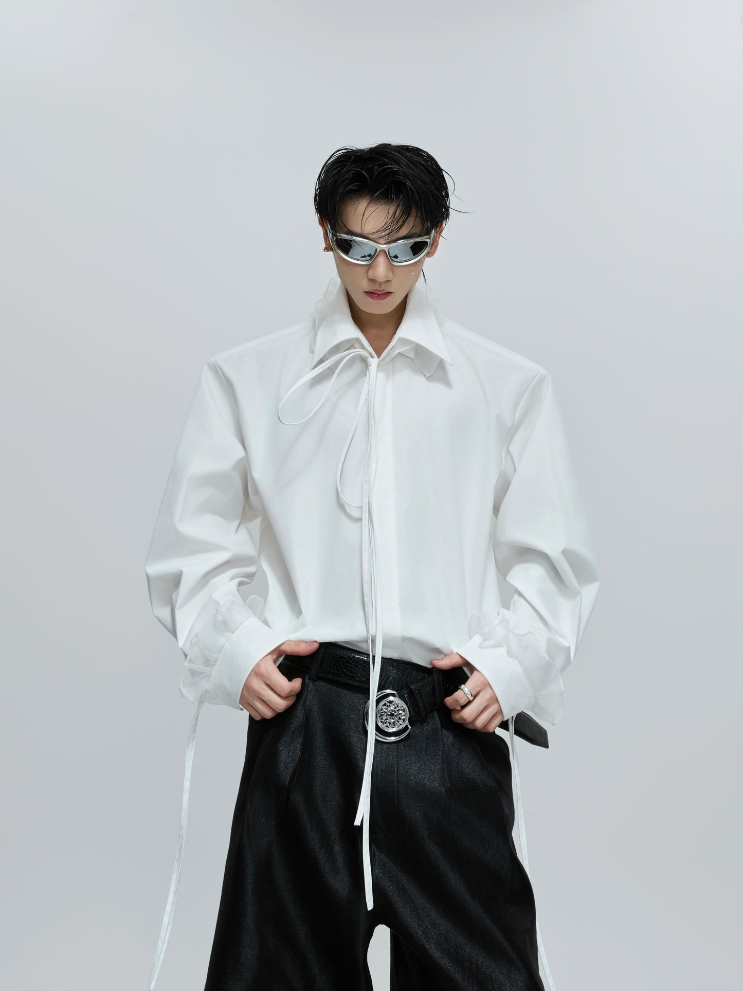 【25s Dec.】Detachable Lace Ribbon Design Shirt