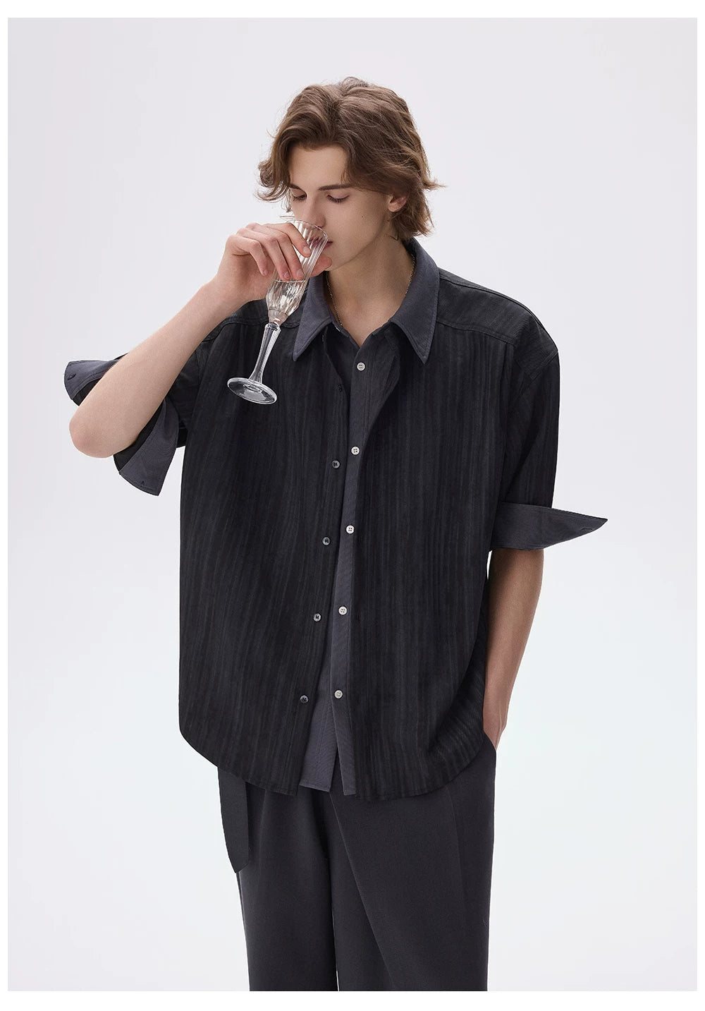 Layered Business Short Sleeve Shirt