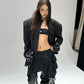 【25s Sep.】Studded Armor Oversized Stand Collar Jacket