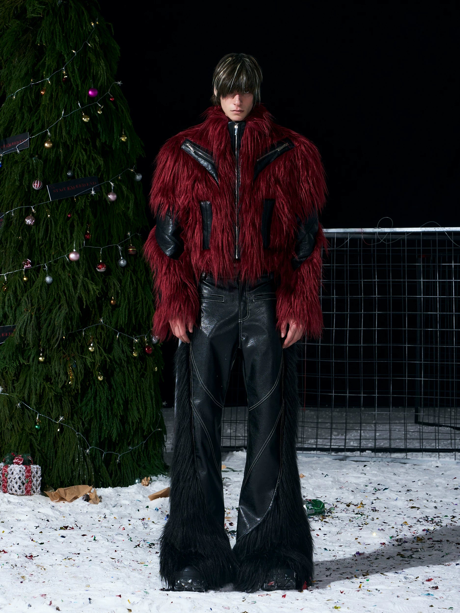 【26s Jan.】Eco-friendly Fur Patchwork Jacket