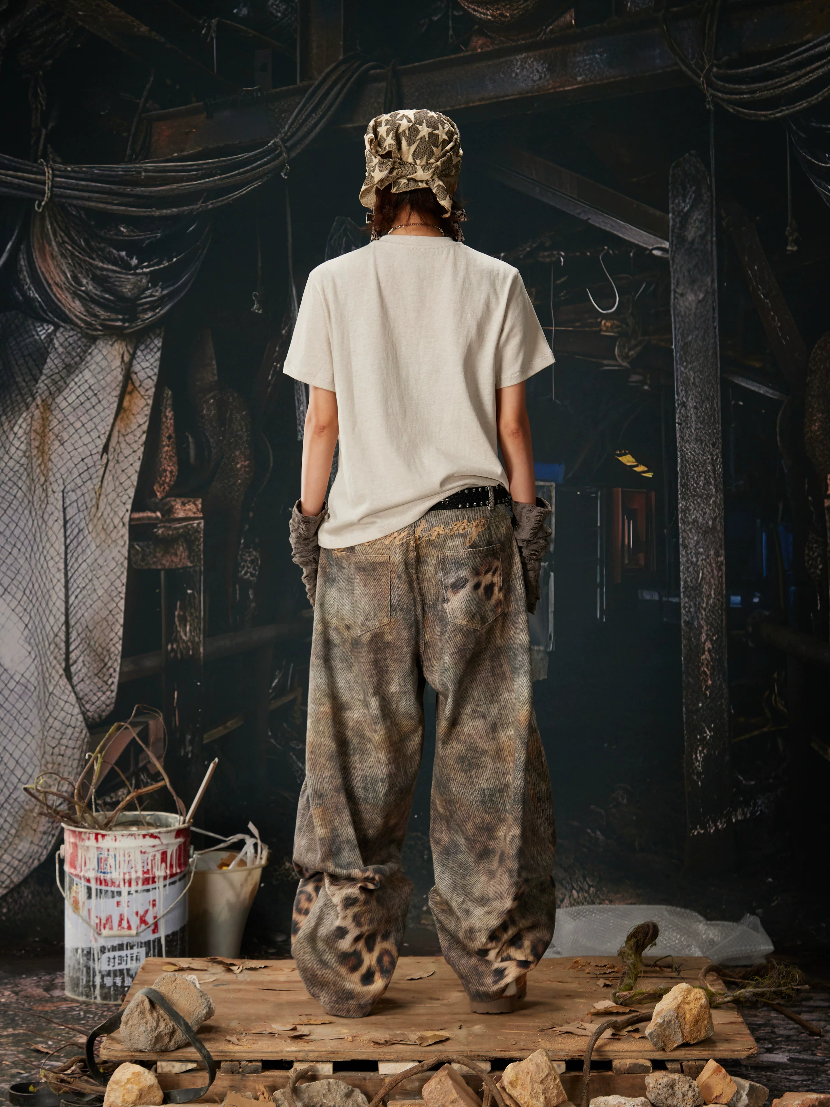 3D Printed Distressed Leopard Scimitar Pants