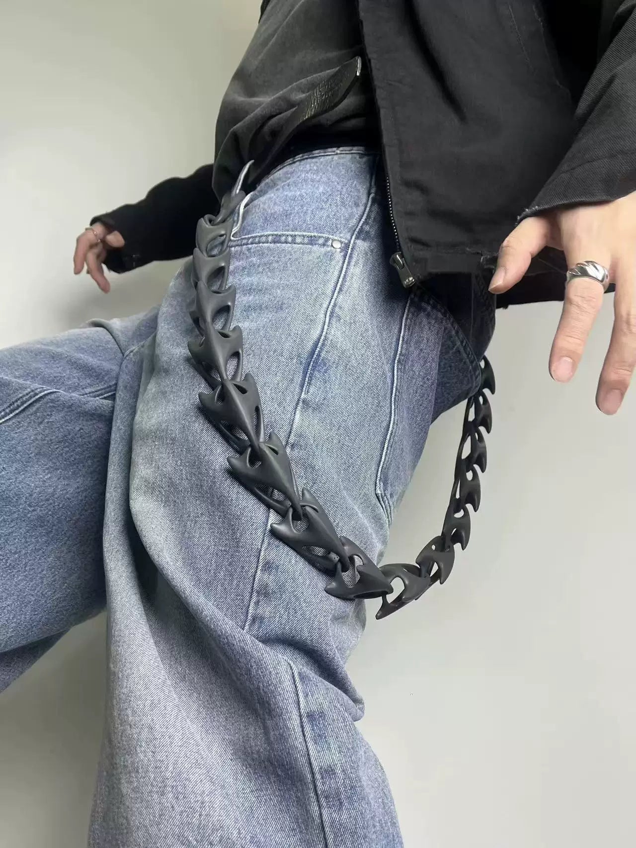 Cyber Gothic Spine Waist Chain