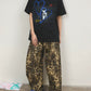 【25s Jul.】Rhinestone Leopard Blade-Cut Cargo Pants