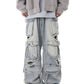 【25s Jul.】Heavy Washed Ripped Multi-pocket Jeans