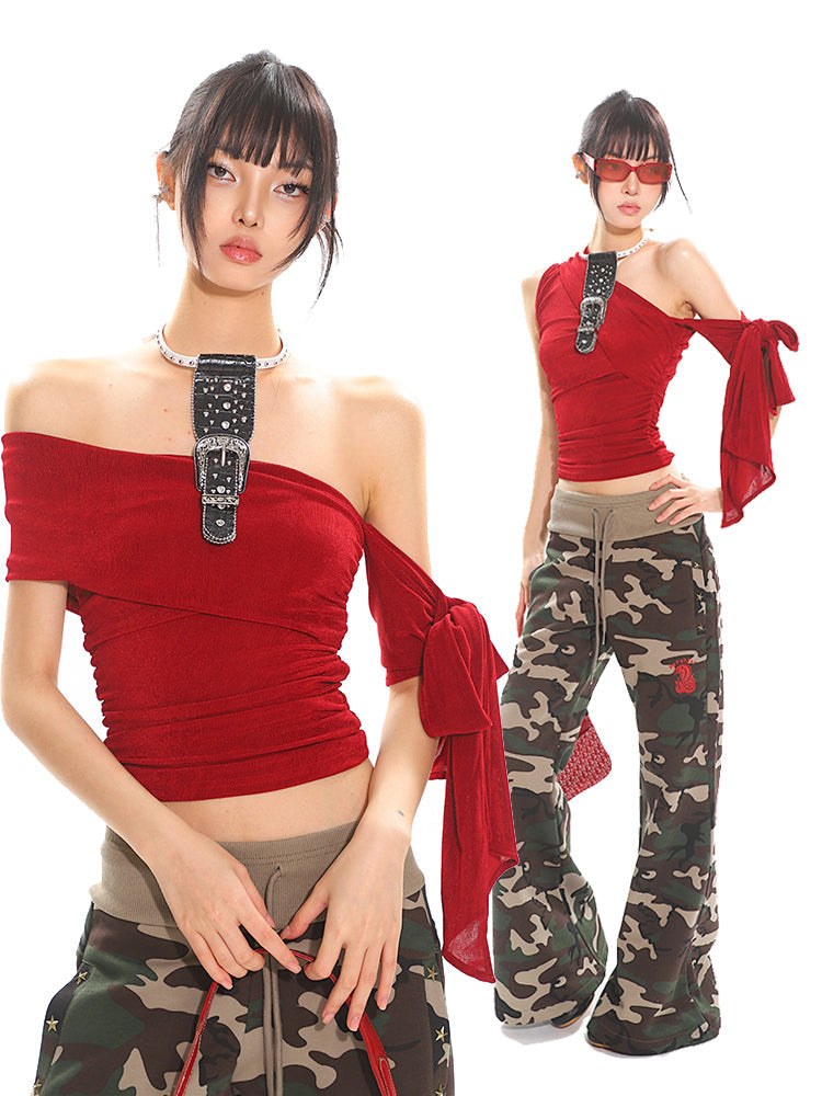 【25s Apr.】Off-shoulder Flash Mesh Vest