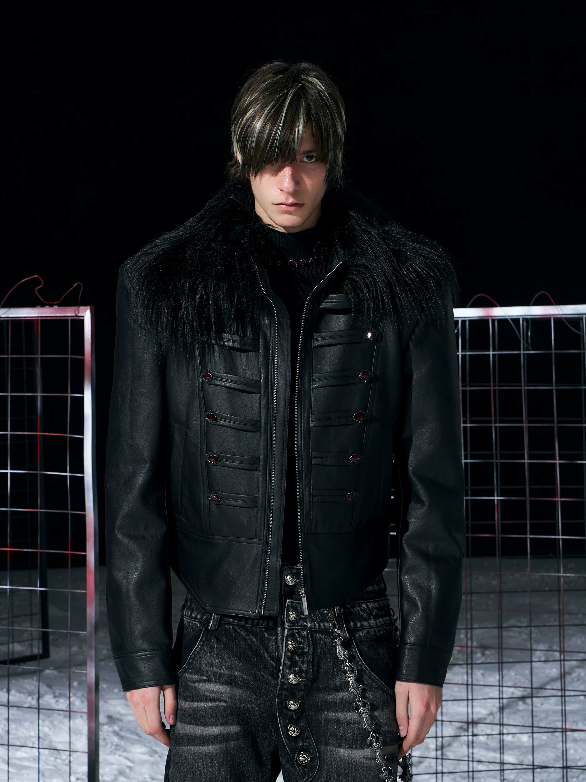 Detachable Fur-trimmed Court-style Jacket