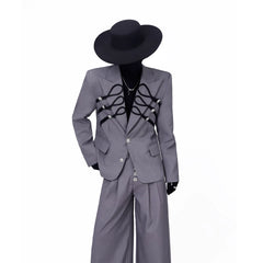 Napoleon Braided Jacket + Wide-Leg Trousers