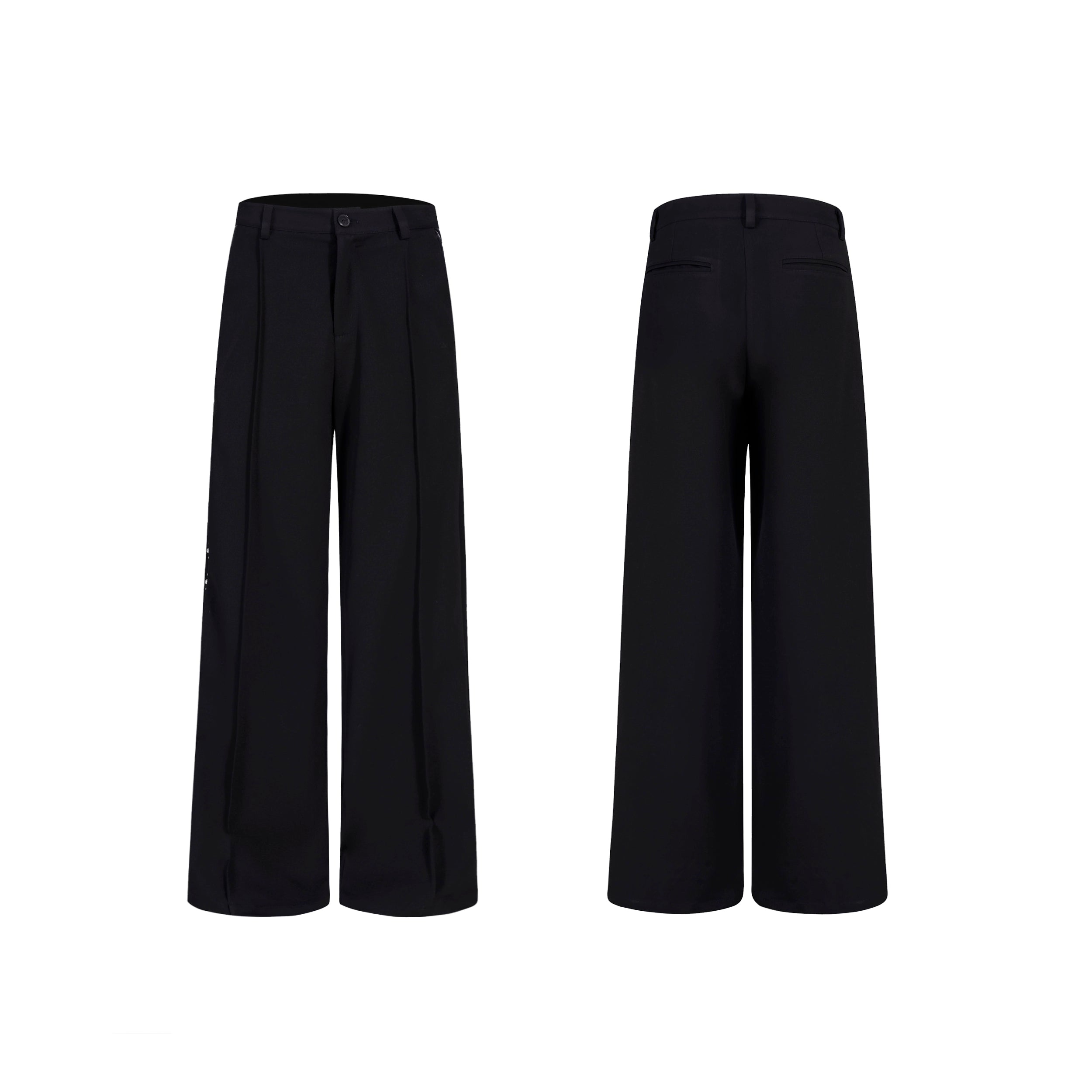 【25s Oct.】PU Leather Pearl Stitching Suit Jacket / Pants