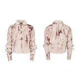 【25s Oct.】Suede Graffiti Deconstructed Design Hoodie/Pants