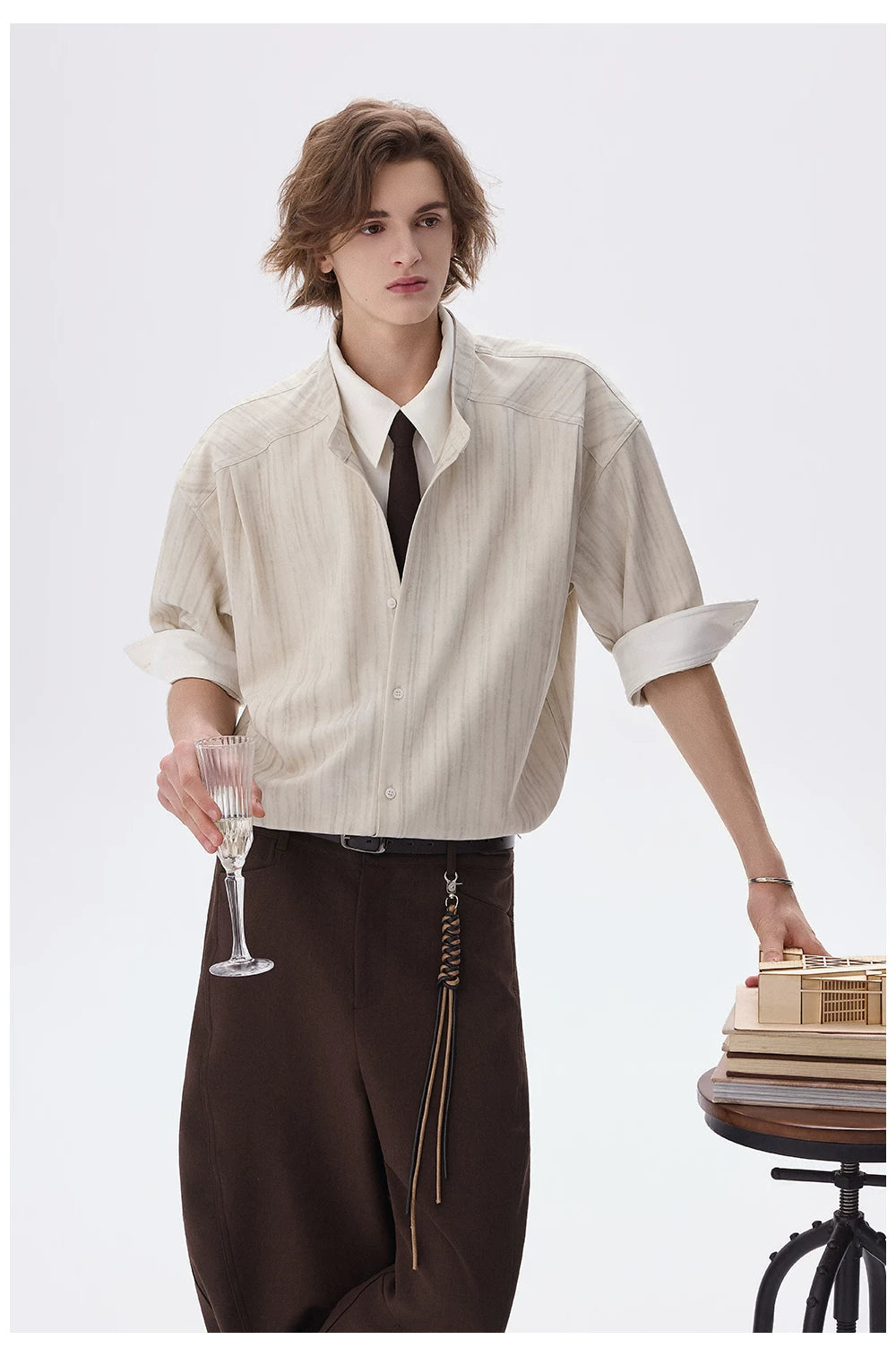 Layered Business Short Sleeve Shirt