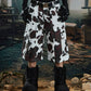 【25s Aug.】Deconstructed Patchwork Cargo Cow-Print Cropped Pants