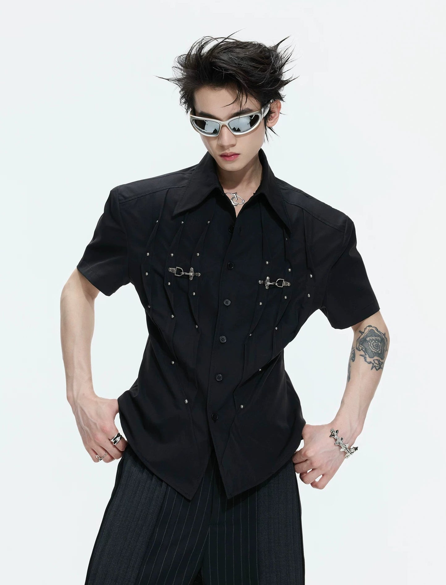 【26s Apr.】Pleated Waist Structured Shirt