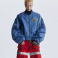 【25s Aug.】Distressed Washed Loose Bomber Jacket