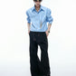 【25s Aug.】Tie-stitched Shoulder-padded Shirt