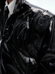 【25s Apr.】Shiny Studded Leather Jacket