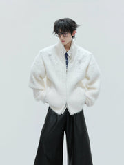 【25s Nov.】High-neck Plush Pearl Embellished Sweater
