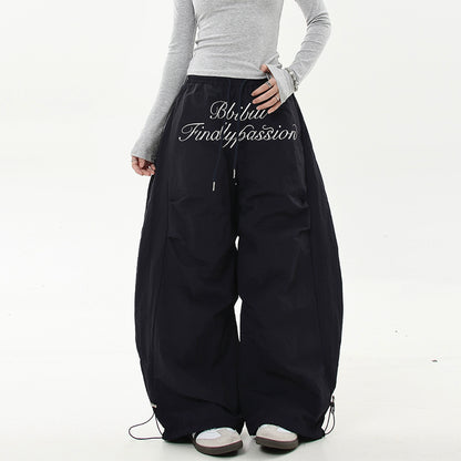 【25s Jul.】Lettering Embroidered Pleated Paratrooper Overalls