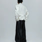 Stand-up Collar Stacked Panel Blazer