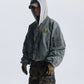 【25s Aug.】Distressed Washed Loose Bomber Jacket