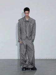 【26s Apr.】Crystal Embellished Striped Jacket / Pants