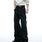 【25s Aug.】Pleated Red Lip Print Flared Trousers