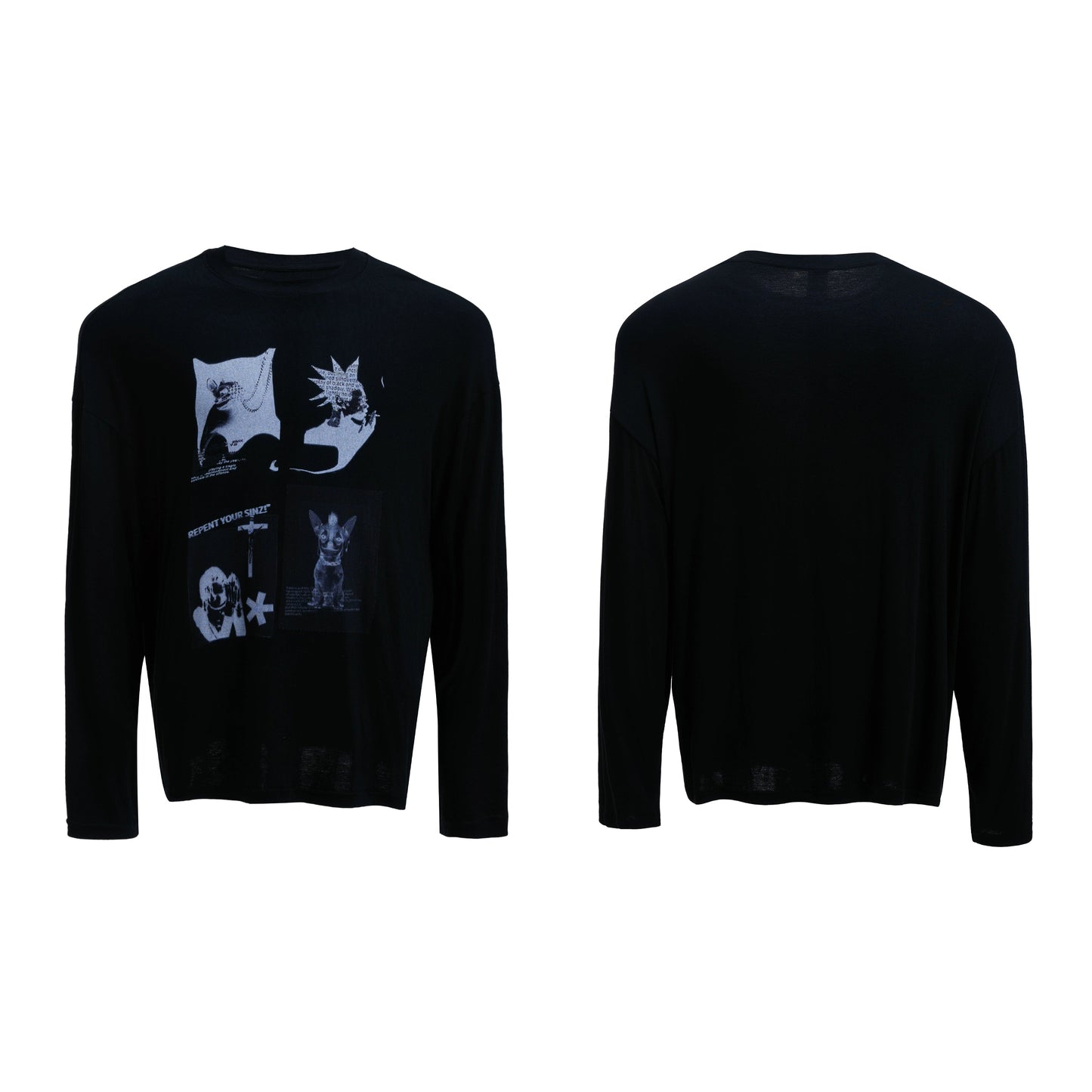 【25s Aug.】Artistic Pattern Loose Fit High Elasticity Long Sleeves