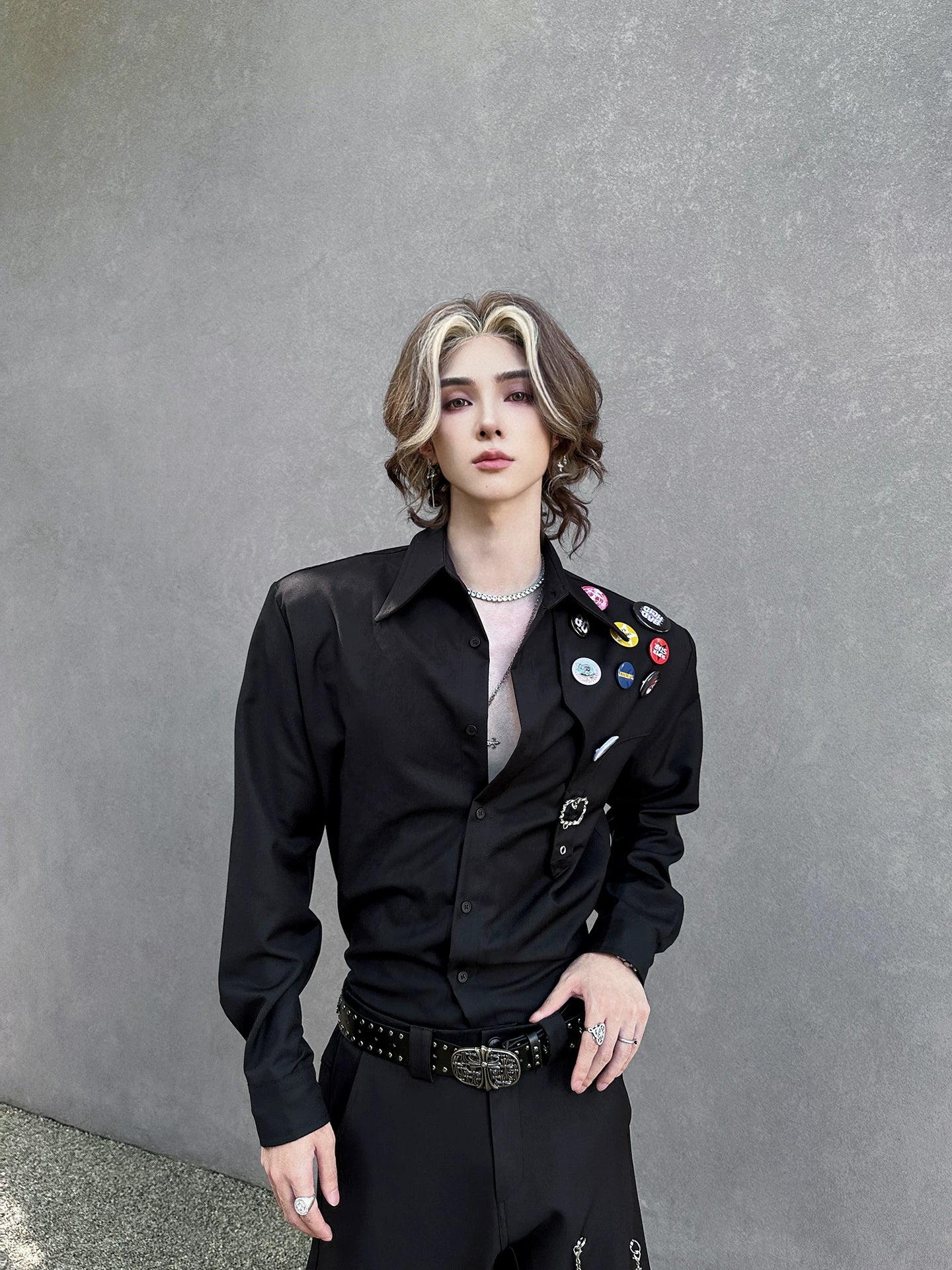 Badge Detail Casual Shirt