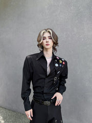 Badge Detail Casual Shirt
