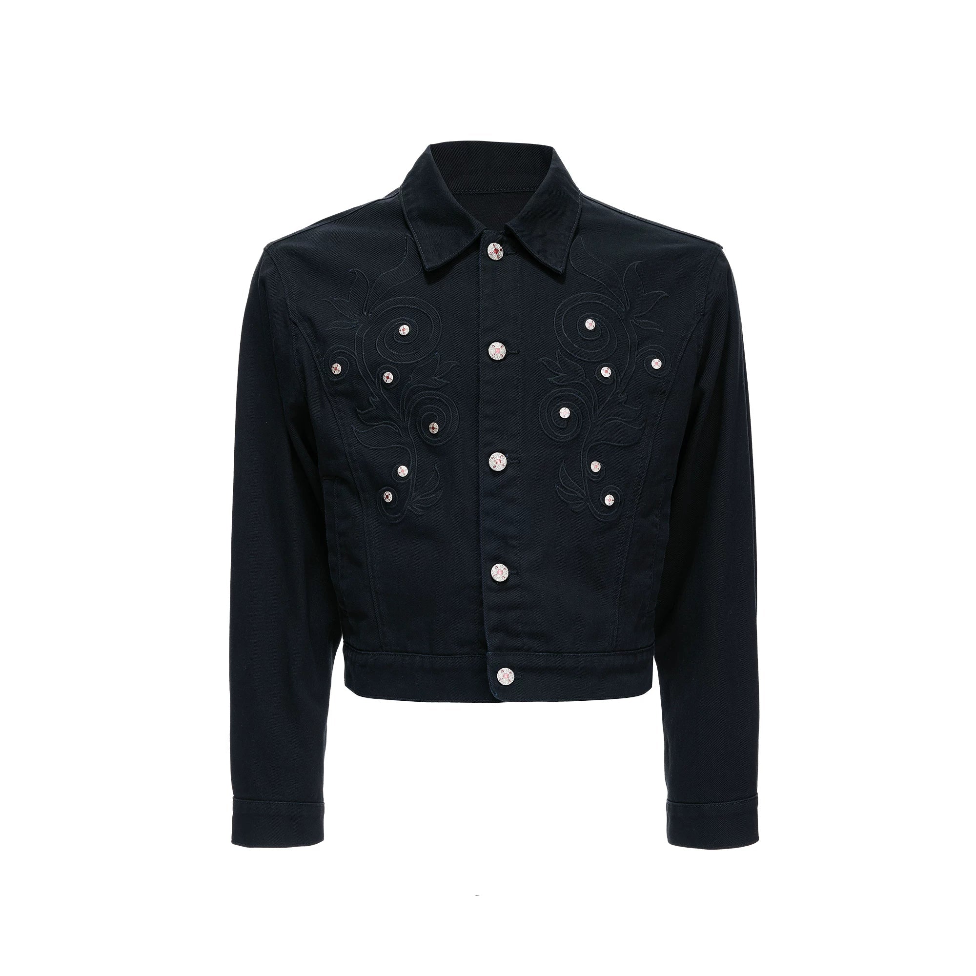 Vintage Rose Studded Denim Jacket