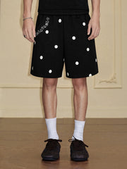Polka Dot Wide-Leg Shorts