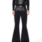 【25s Sep.】High Street Paneled Leather Bootcut Jeans