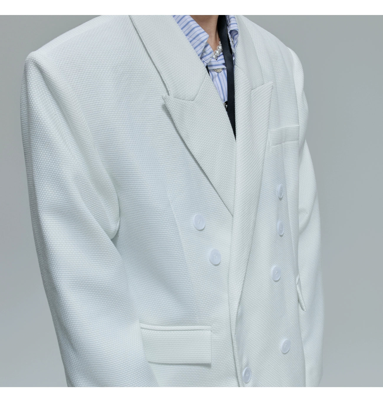 【25s Oct.】Elegant Pearl Honeycomb Design Suit Jacket/Pants