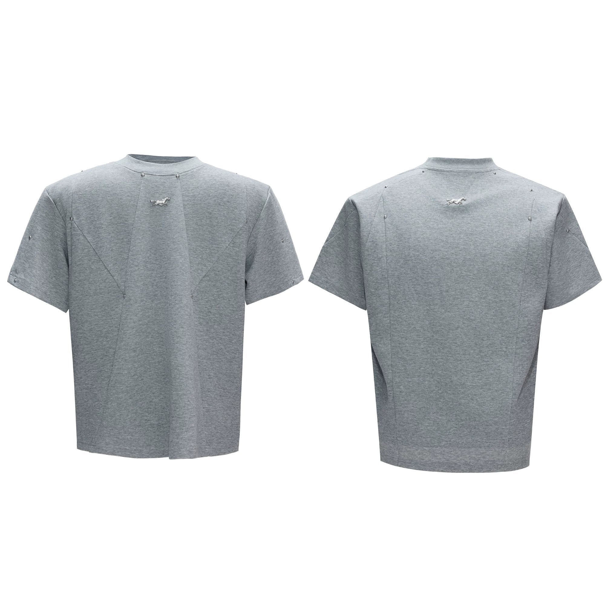【26s May】Studded Deconstructed Boxy Shoulder Tee