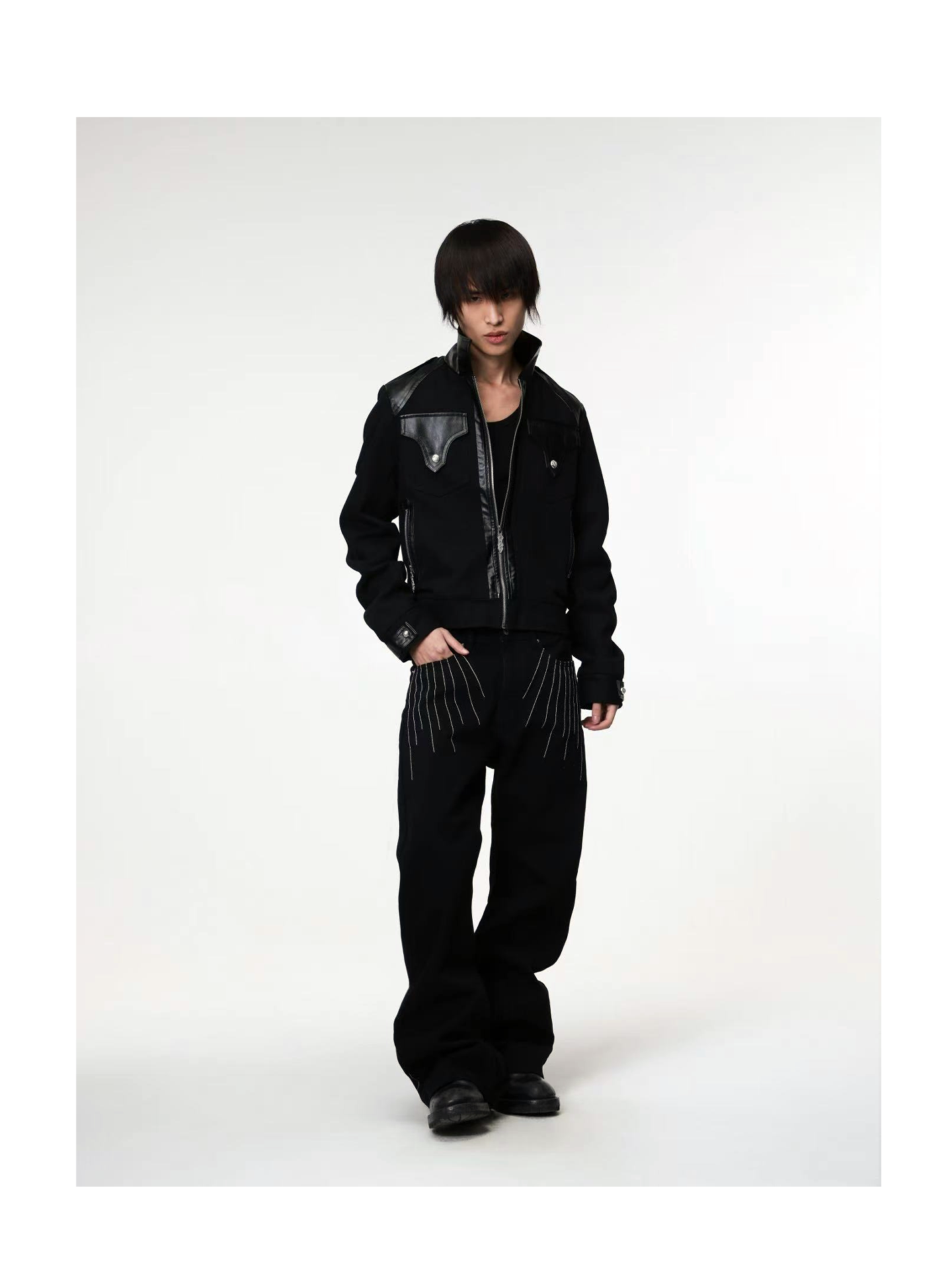 14 oz Washed Black Scimitar Jeans