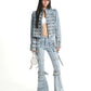 【25s Sep.】Vintage Structured Shoulder Slim Blue Denim Jacket