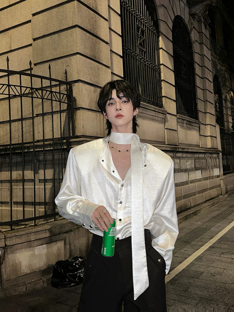 【26s Jan.】Minimal Leather Long-Sleeve Shirt Jacket