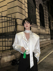 【26s Jan.】Minimal Leather Long-Sleeve Shirt Jacket