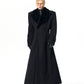 【25s Nov.】Elegant Long Trench Coat with Fur Collar