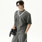 【25s Aug.】Cleanfit Color-Block Tee & Striped Oversized Track Pants Set