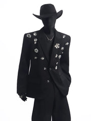 【26s May.】Rose Detail Oversized Tailored Blazer