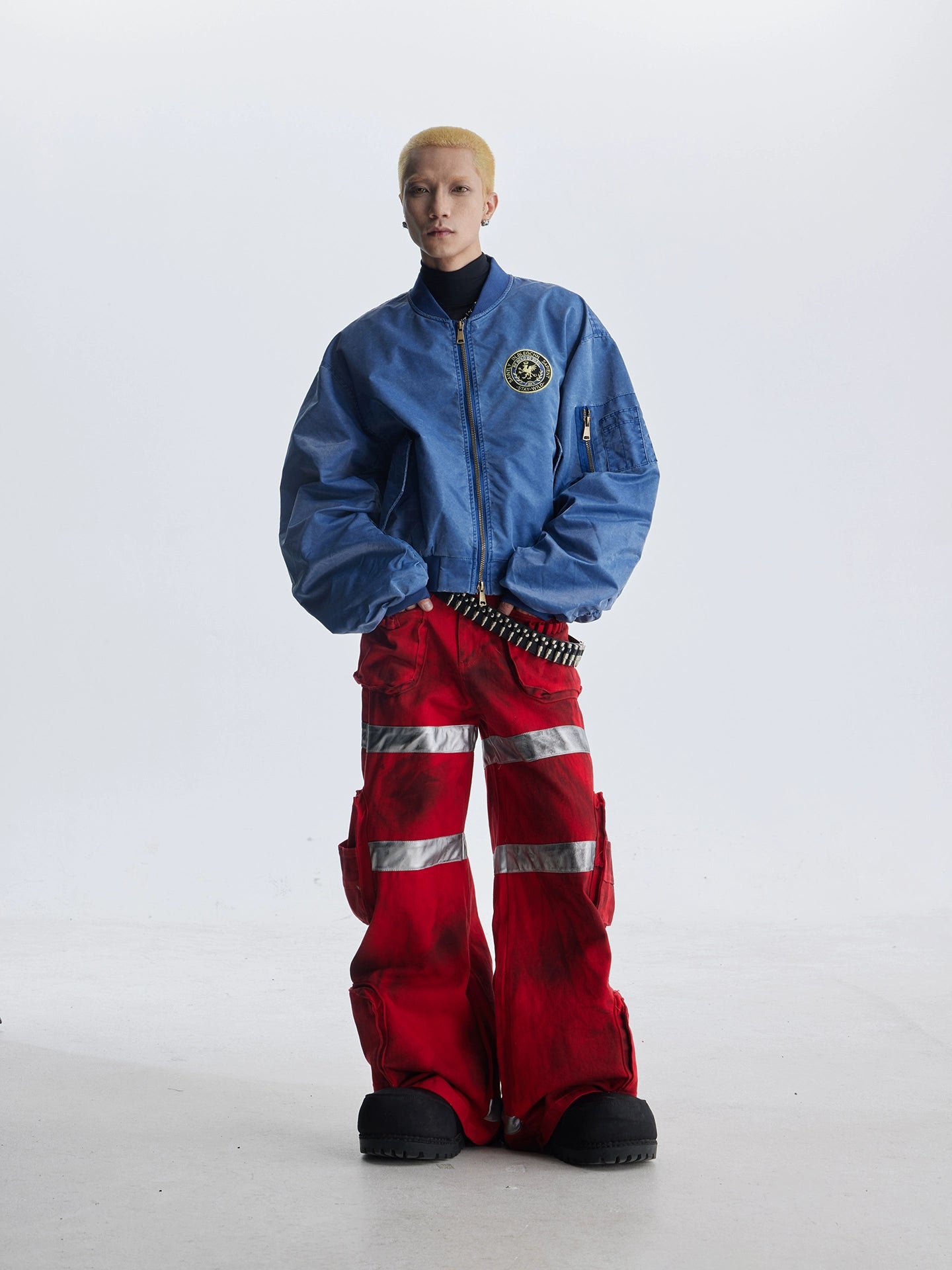 【25s Aug.】Street Dirty Dyed Multi-pocket Jeans